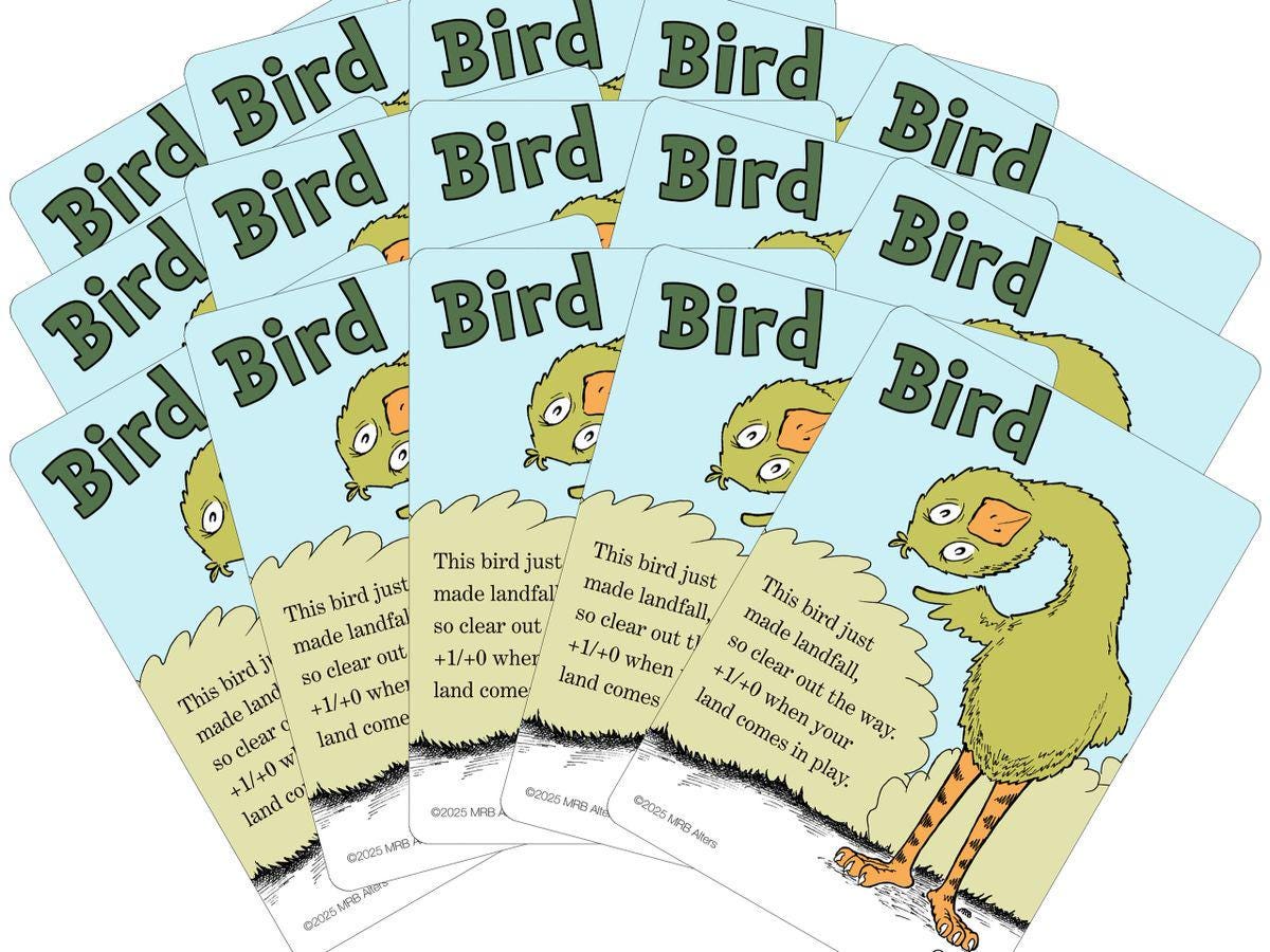 Whimsical Bird (green) token