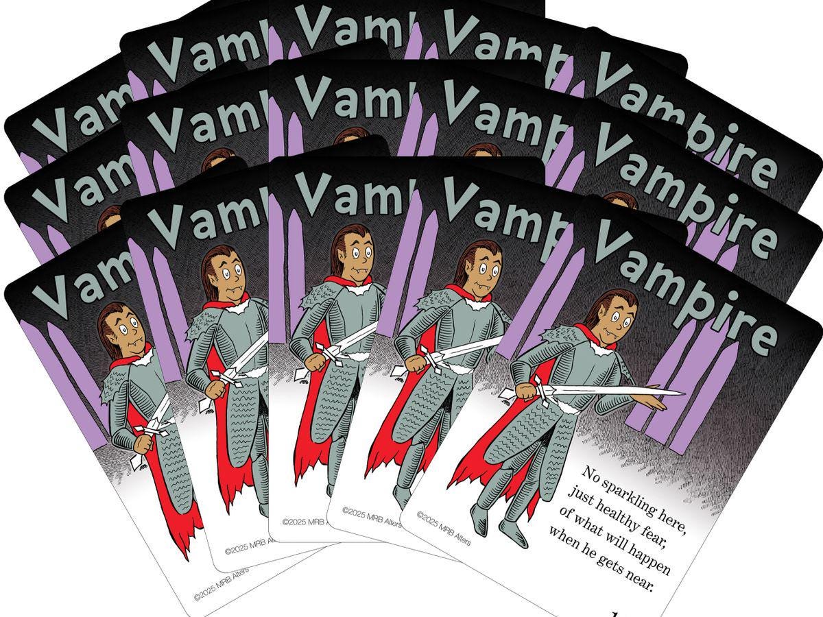 Whimsical Black Vampire token