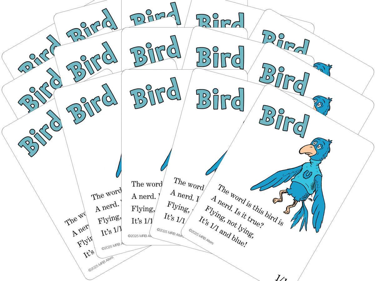 Whimsical Bird token (1/1 blue)