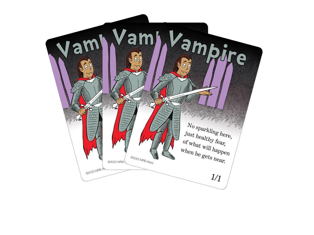 Whimsical Black Vampire token