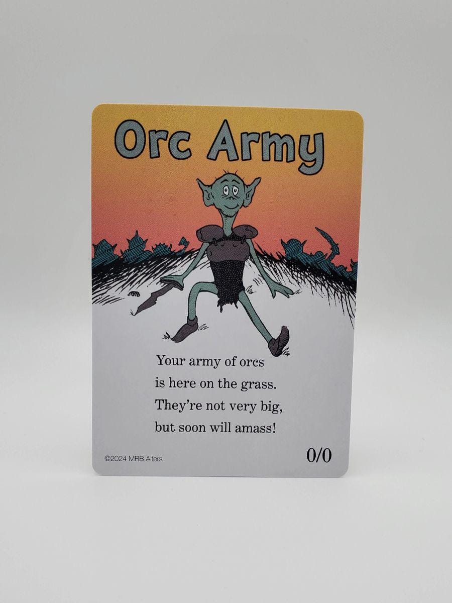 Whimsical Orc Army token