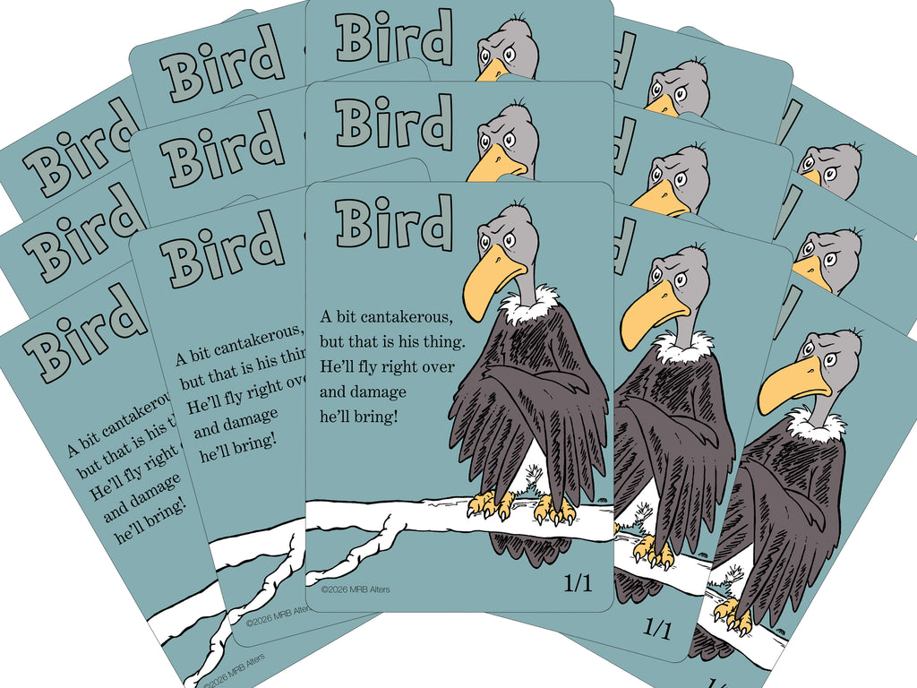 Whimsical Bird (black) token
