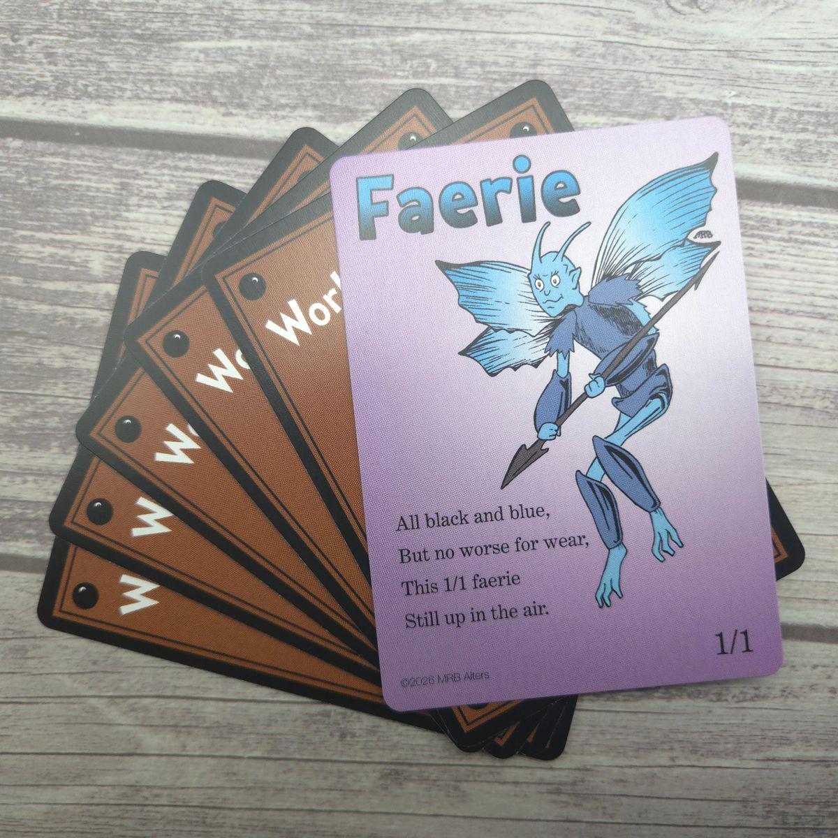 Whimsical Faerie (blue/black) token