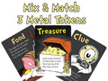 Mix and Match 3 Metal Whimsical tokens: Printed on Aluminum