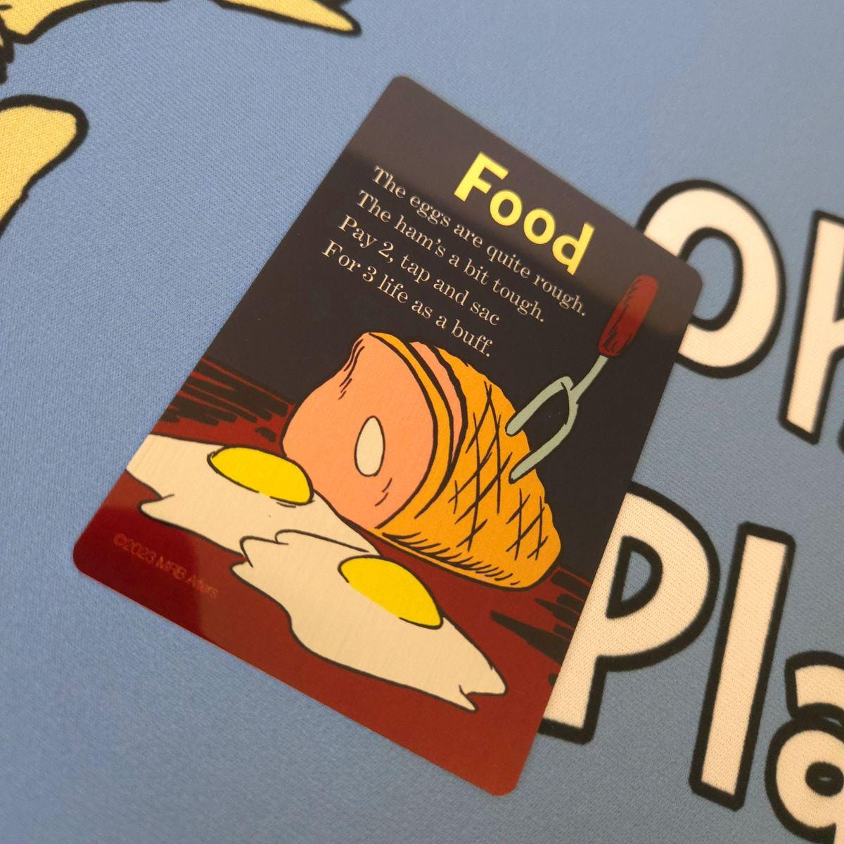 Metal Whimsical Food token: Printed on Aluminum and Illustrated by MRB Alters