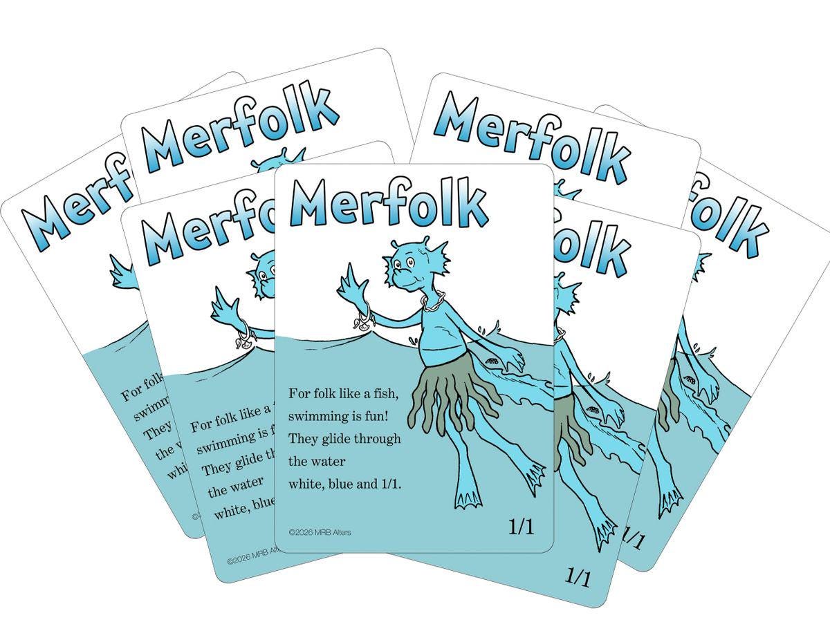 Whimsical Merfolk (white/blue) token