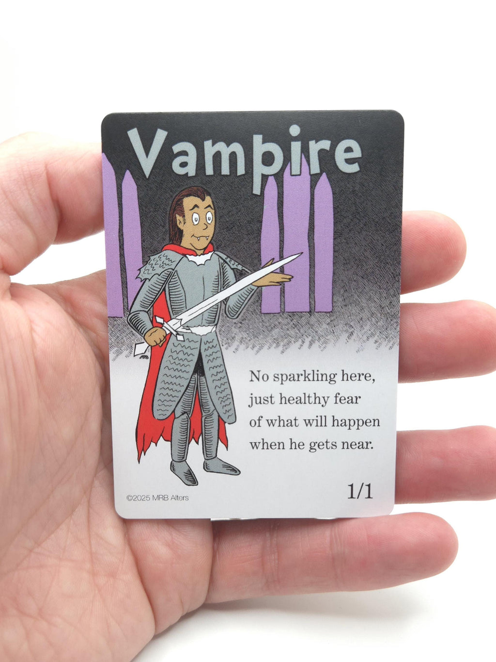 Whimsical Black Vampire token
