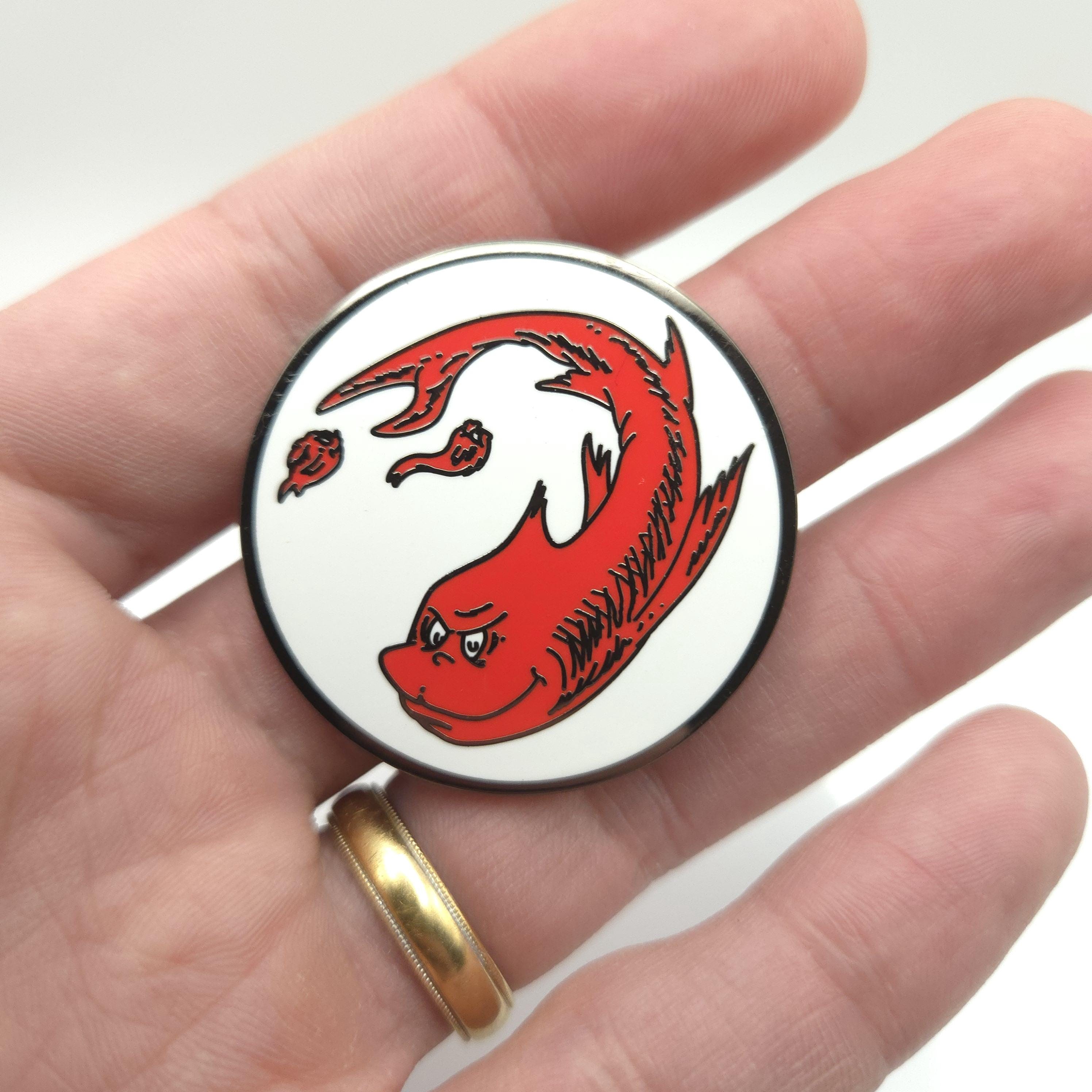 Whimsical Red Mana Fish Hard Enamel Pin