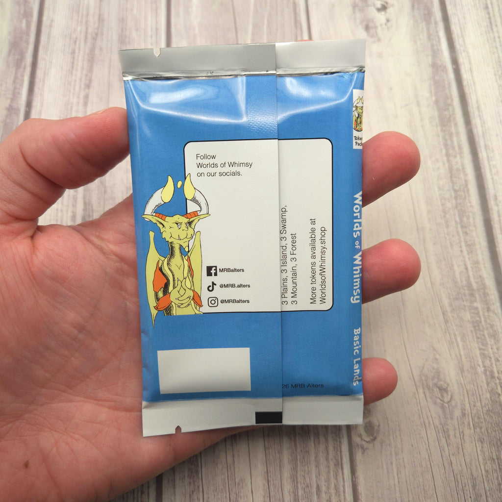 Whimsical Basic Land Booster Pack - 15 Tokens for MTG