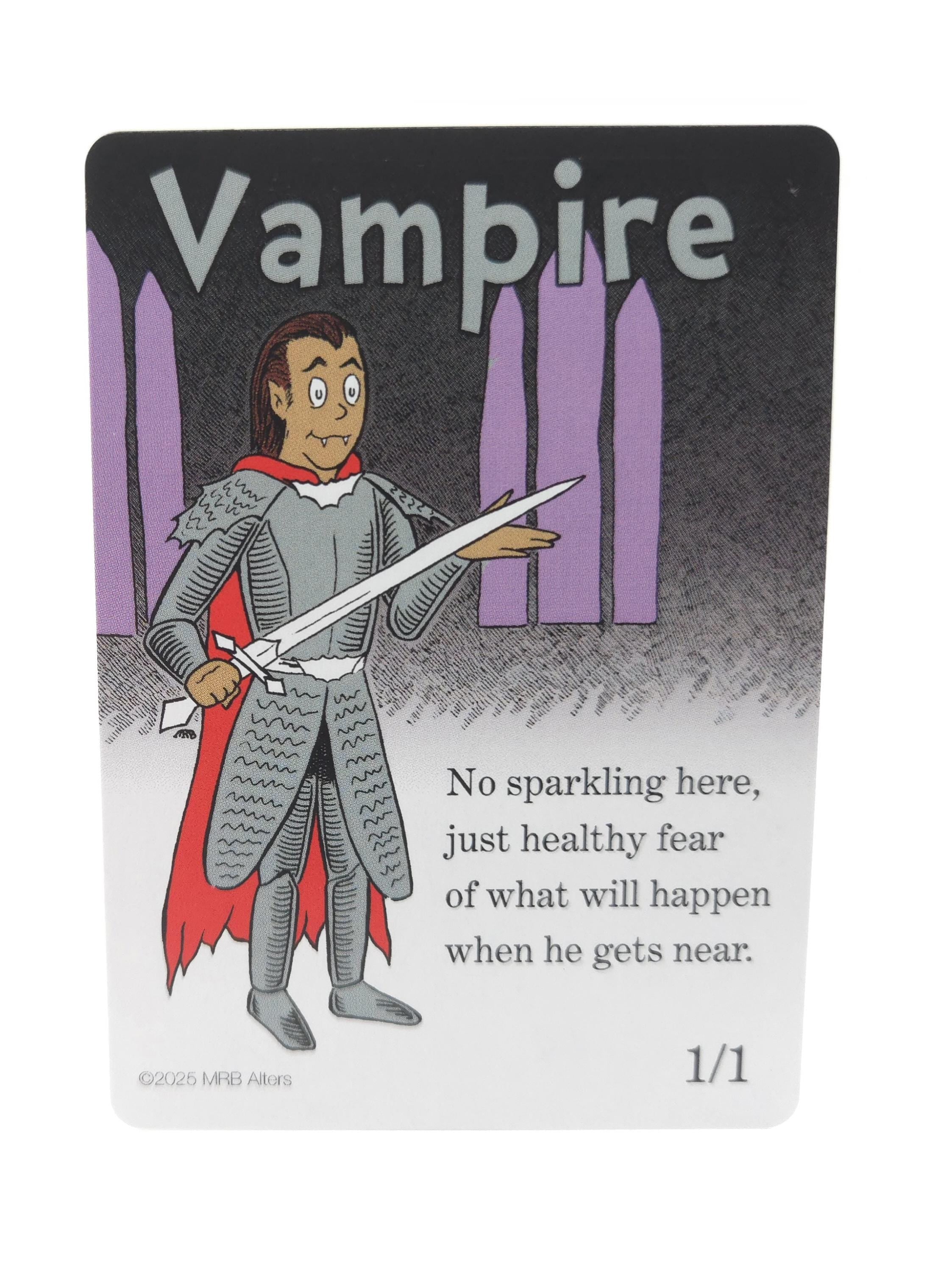 Whimsical Black Vampire token