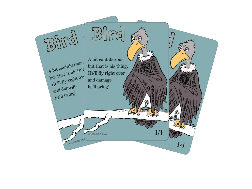 Whimsical Bird (black) token