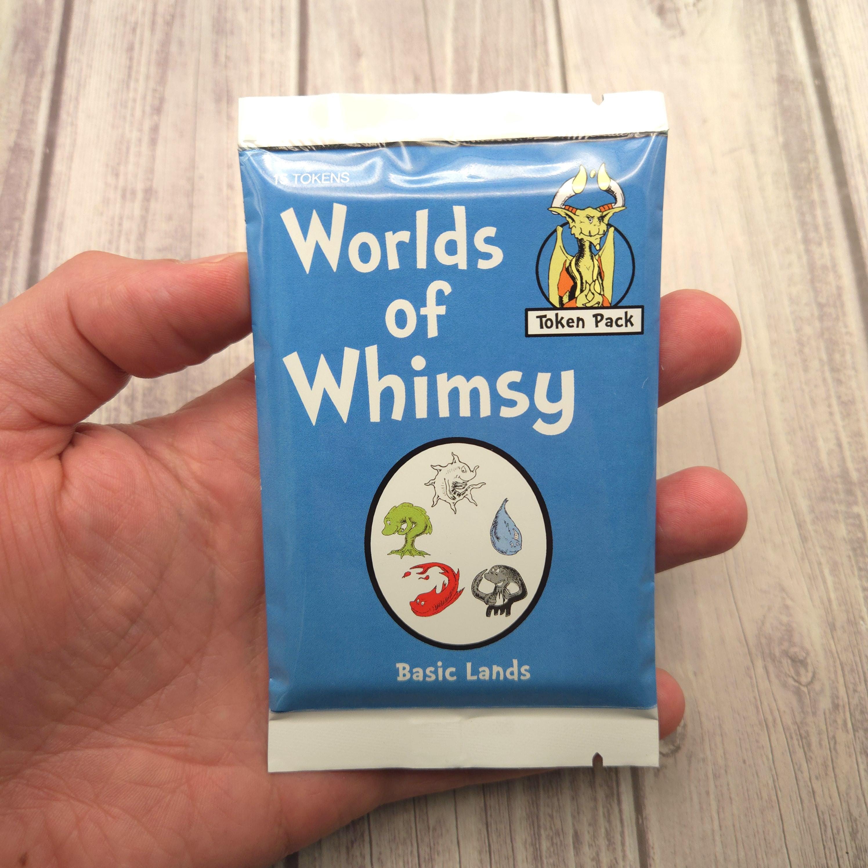 Whimsical Basic Land Booster Pack - 15 Tokens for MTG