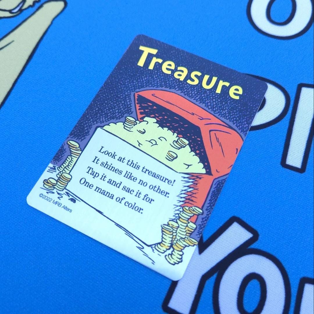 Metal Whimsical Treasure token: Printed on Aluminum
