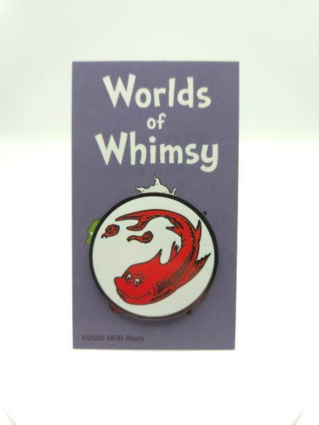 Whimsical Red Mana Fish Hard Enamel Pin