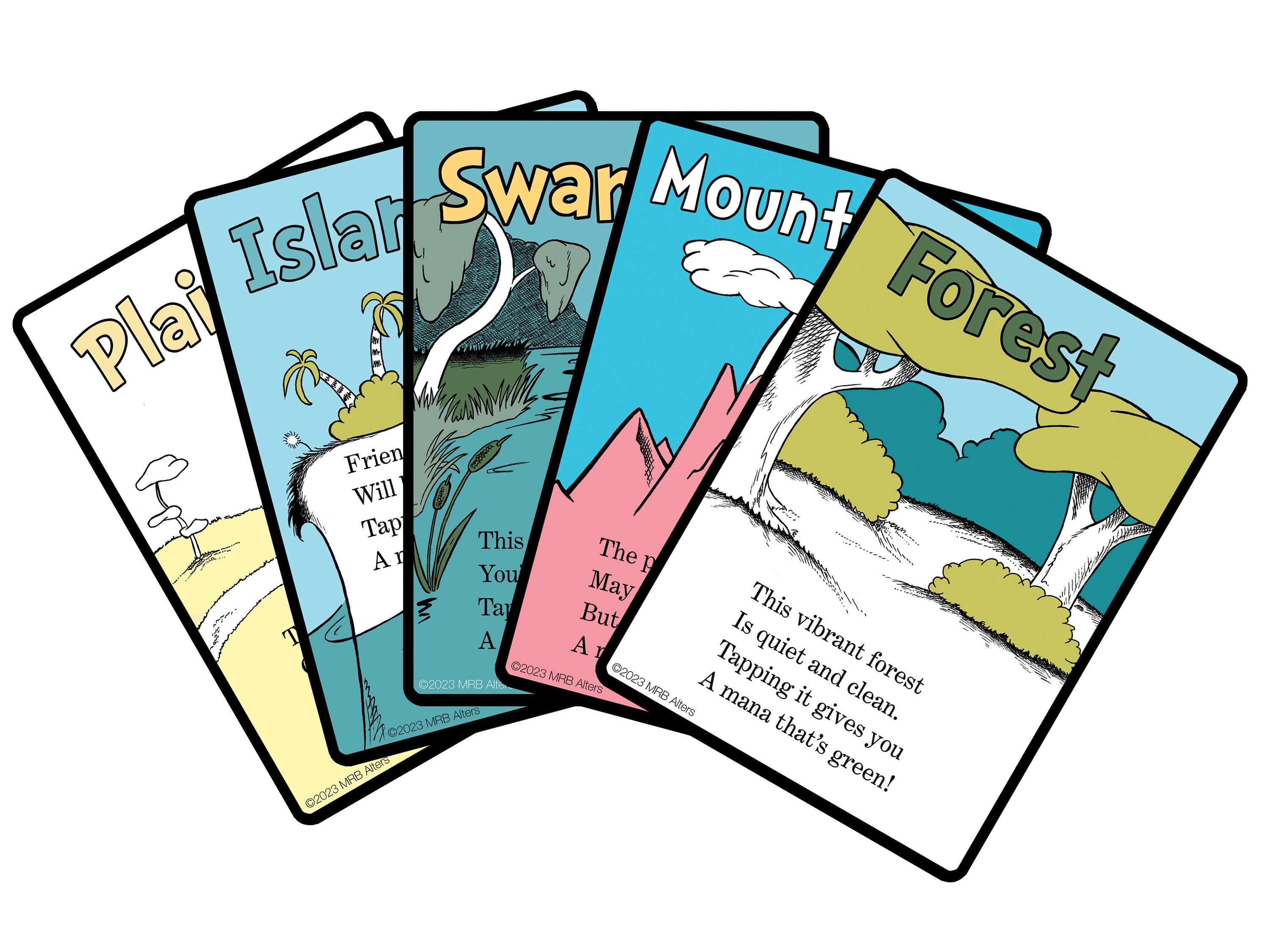 Whimsical Basic Land set