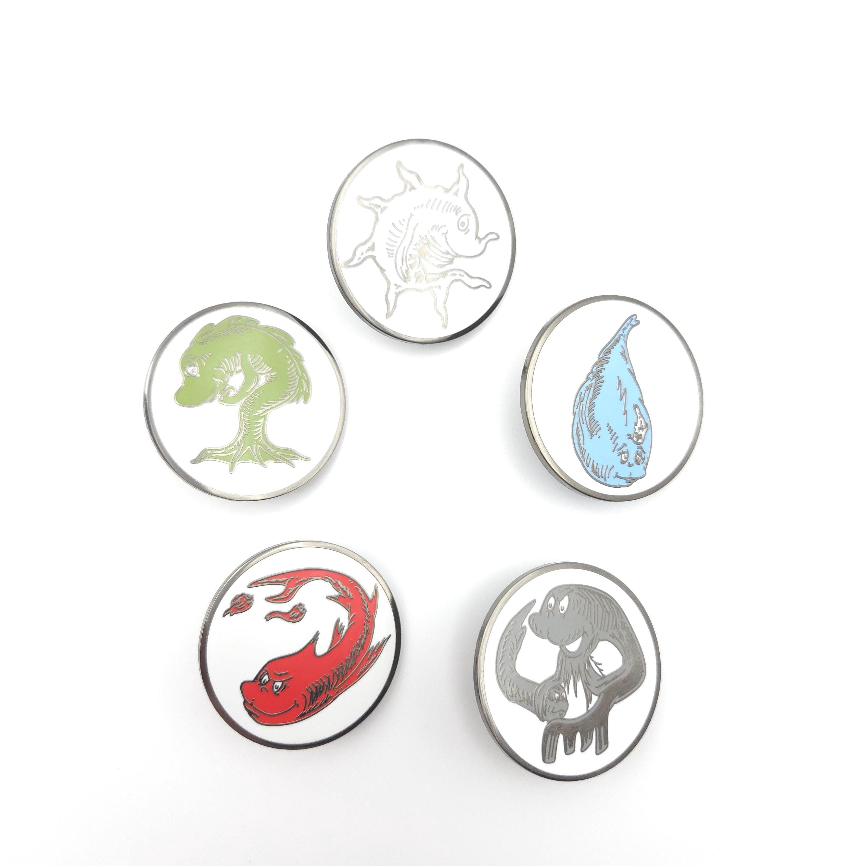 Whimsical Mana Fish Enamel Pin - Set of 5