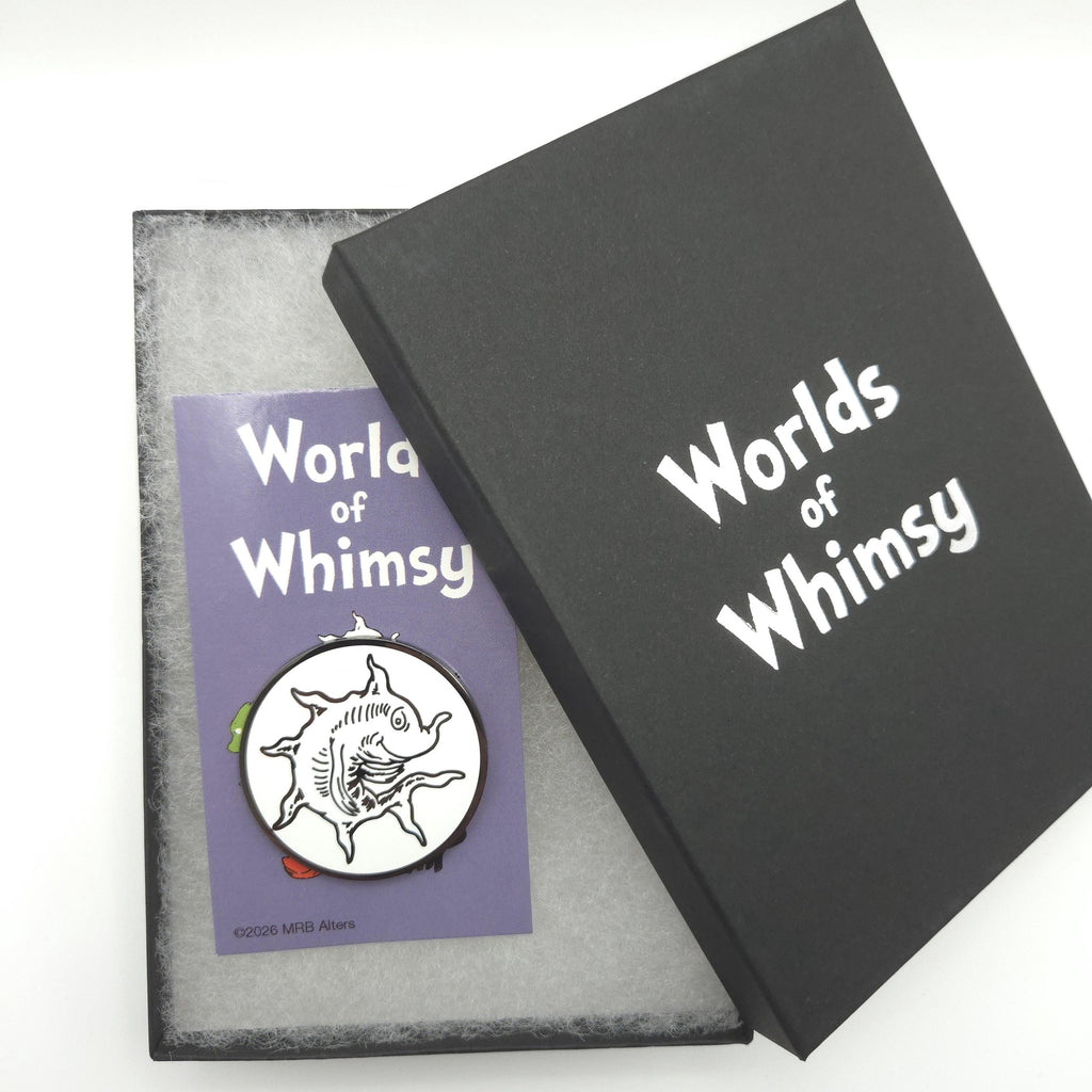 Whimsical White Mana Fish Hard Enamel Pin