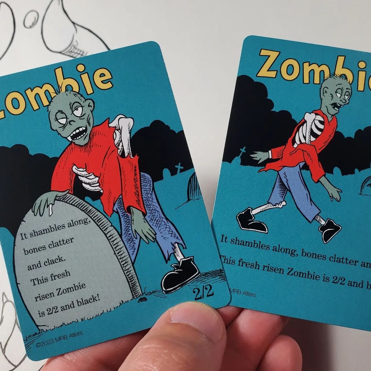 Whimsical Zombie token cards (gravestone)