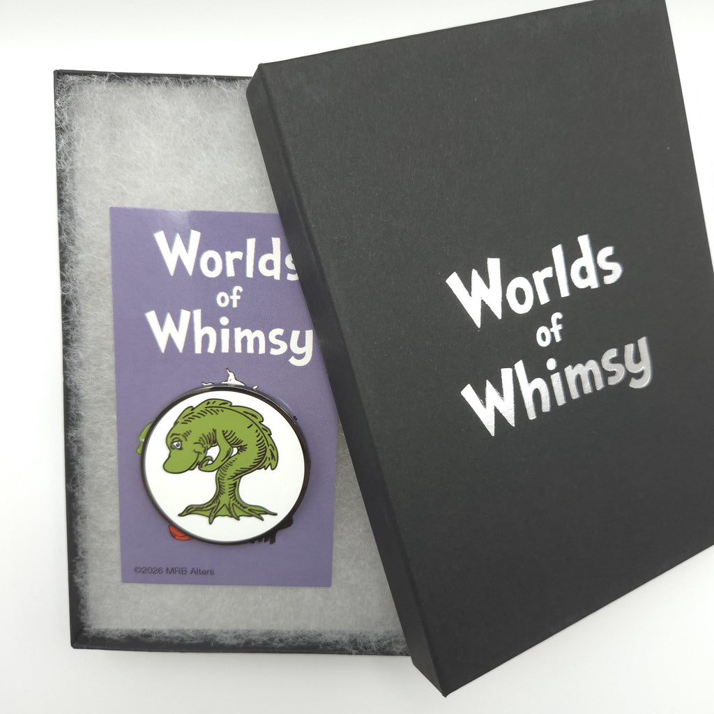 Whimsical Green Mana Fish Hard Enamel Pin