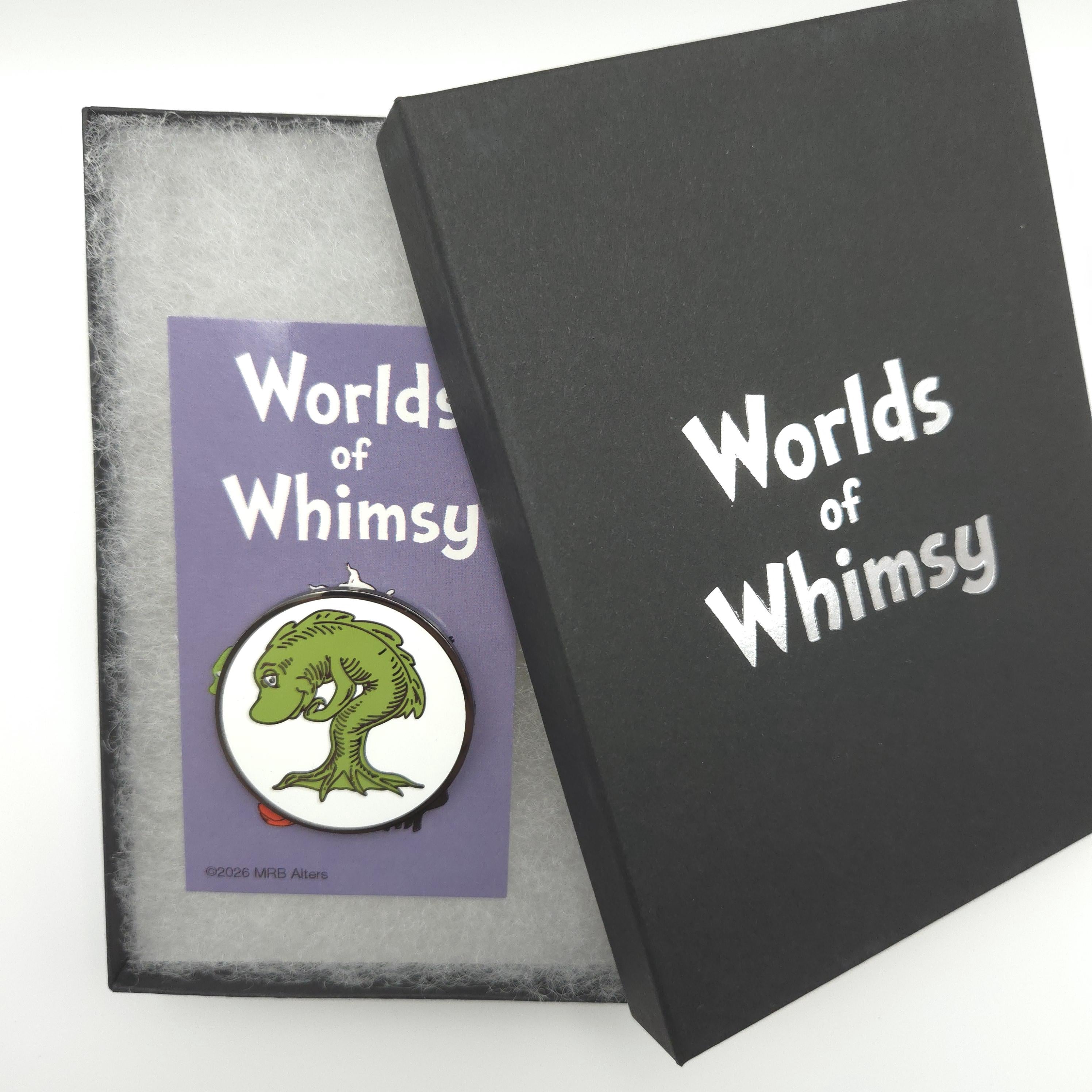 Whimsical Green Mana Fish Hard Enamel Pin