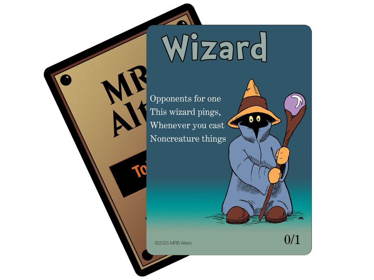 Whimsical Black Wizard token