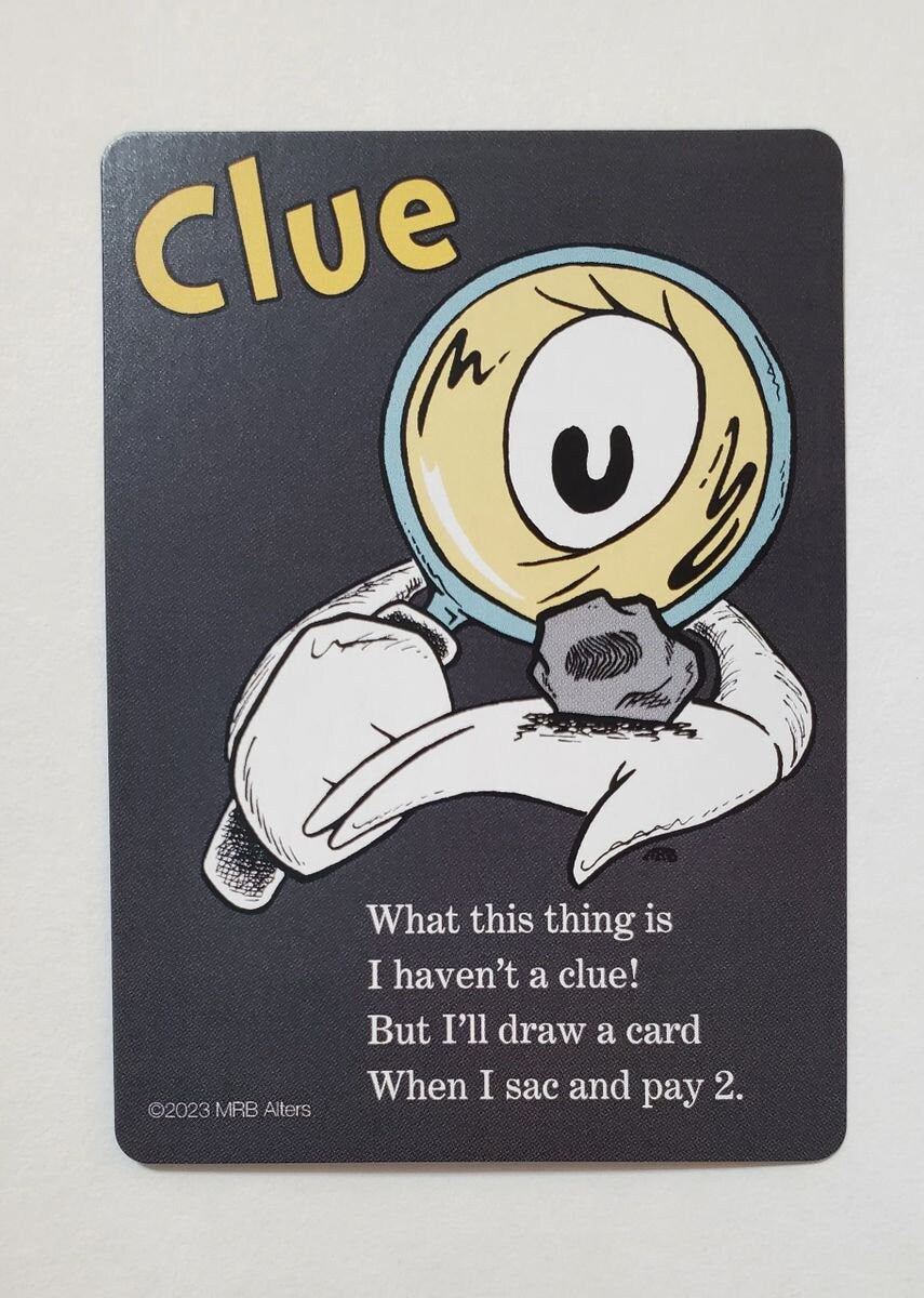 Whimsical Clue token cards