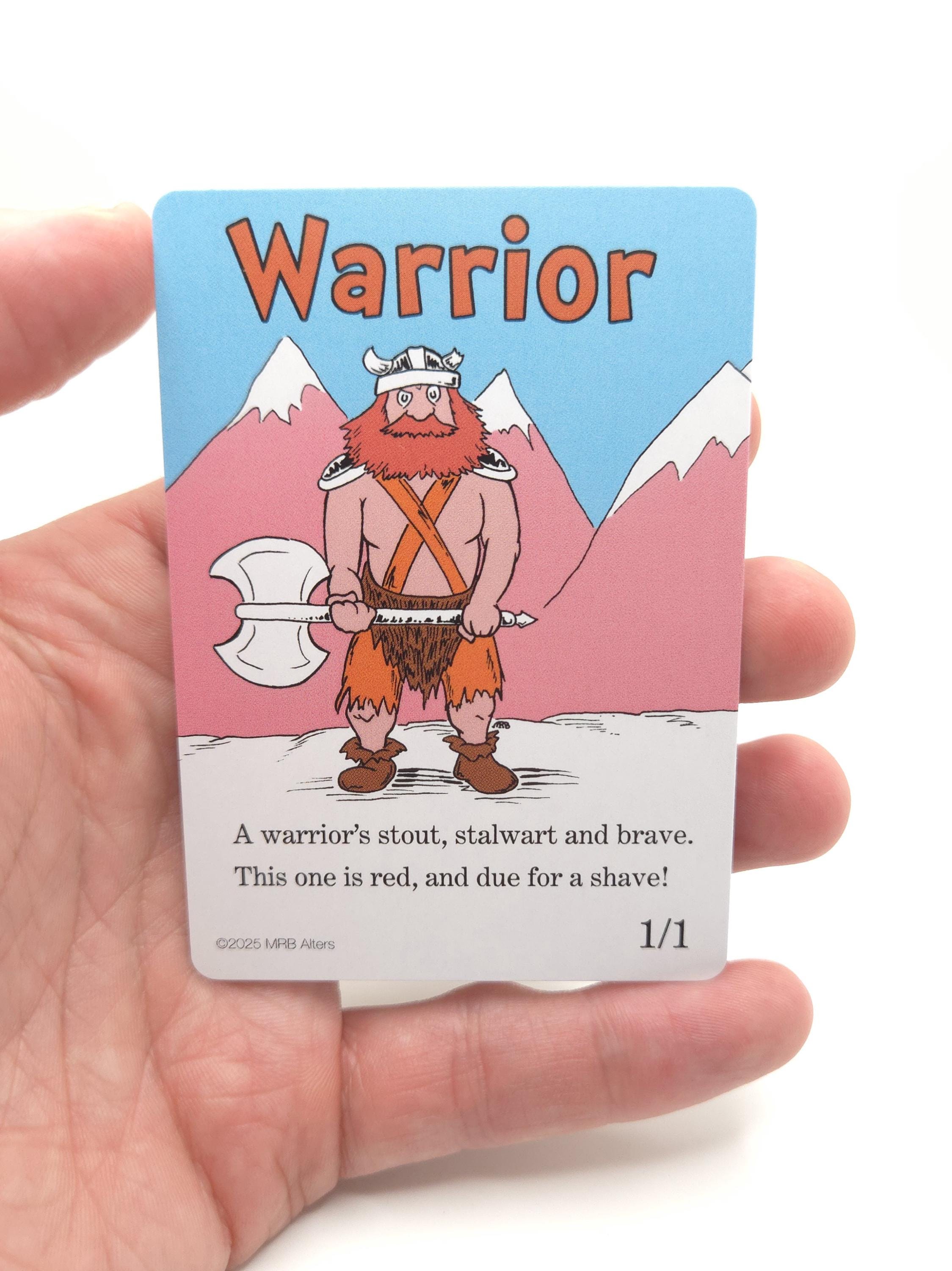 Whimsical Red Warrior token