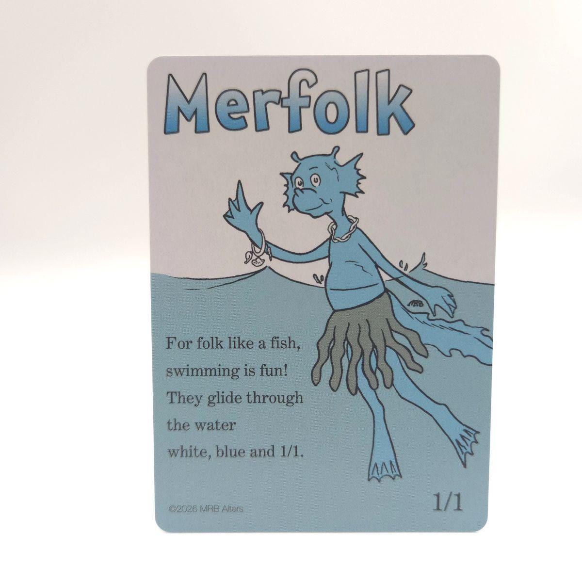 Whimsical Merfolk (white/blue) token