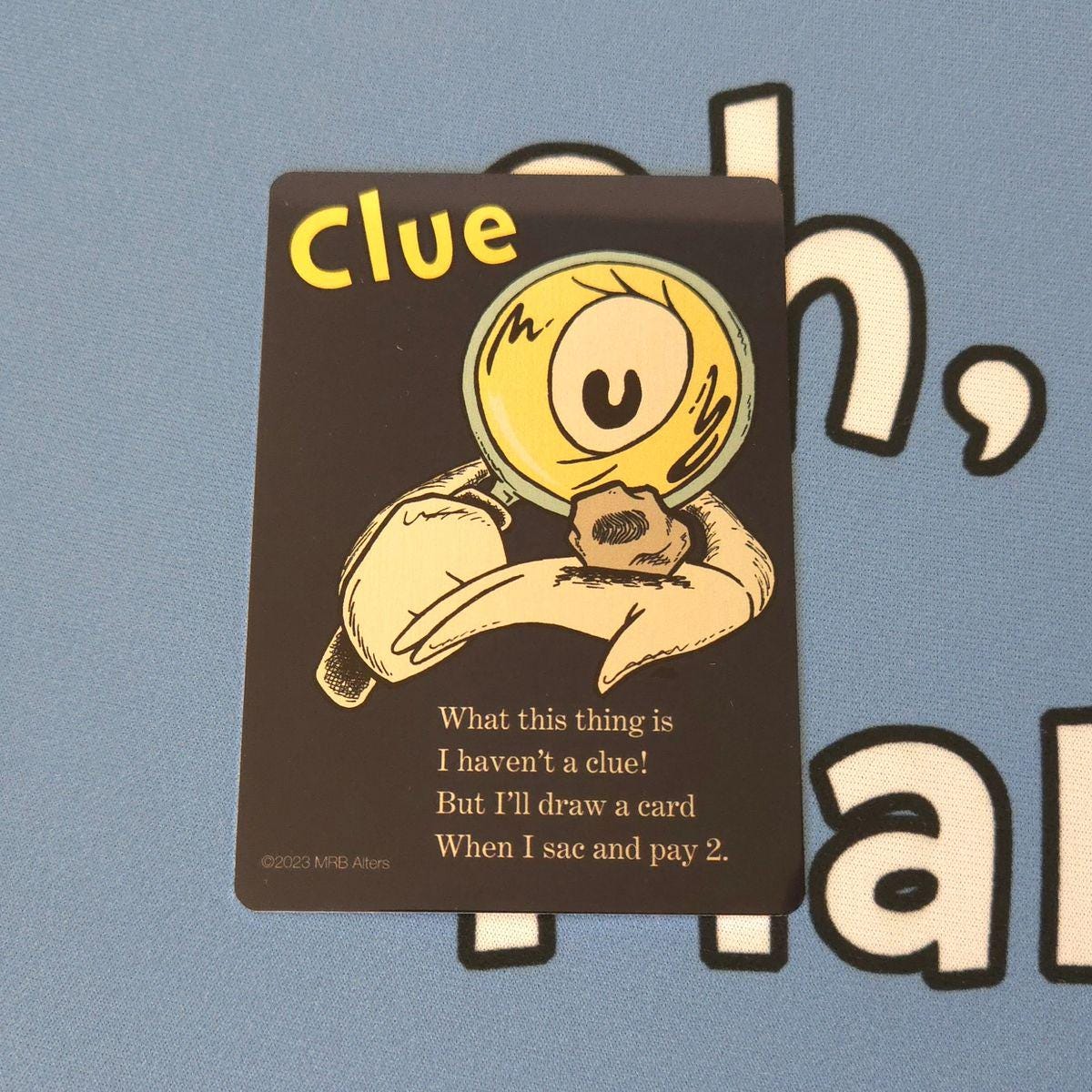 Metal Whimsical Clue token: Printed on Aluminum