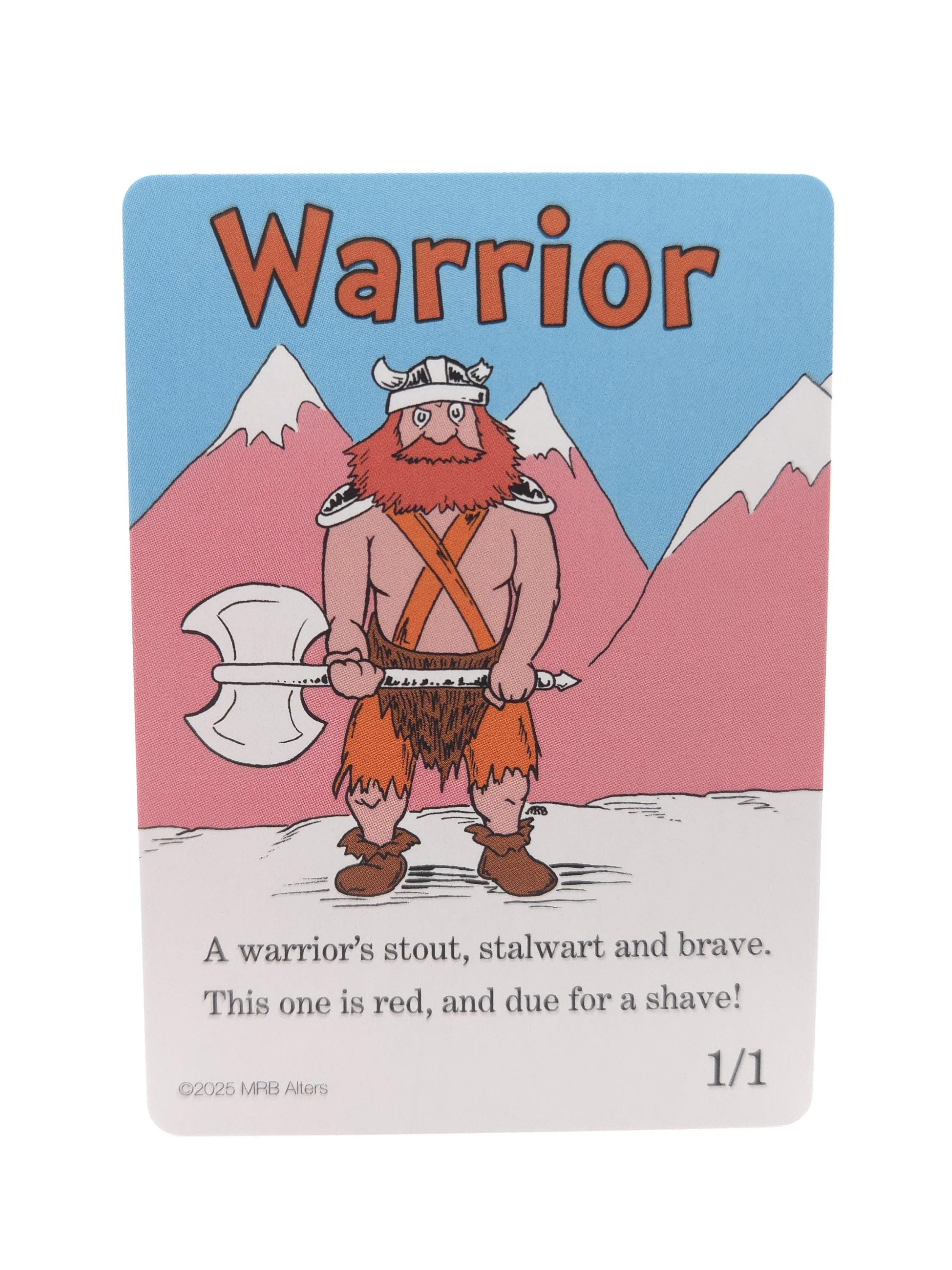 Whimsical Red Warrior token