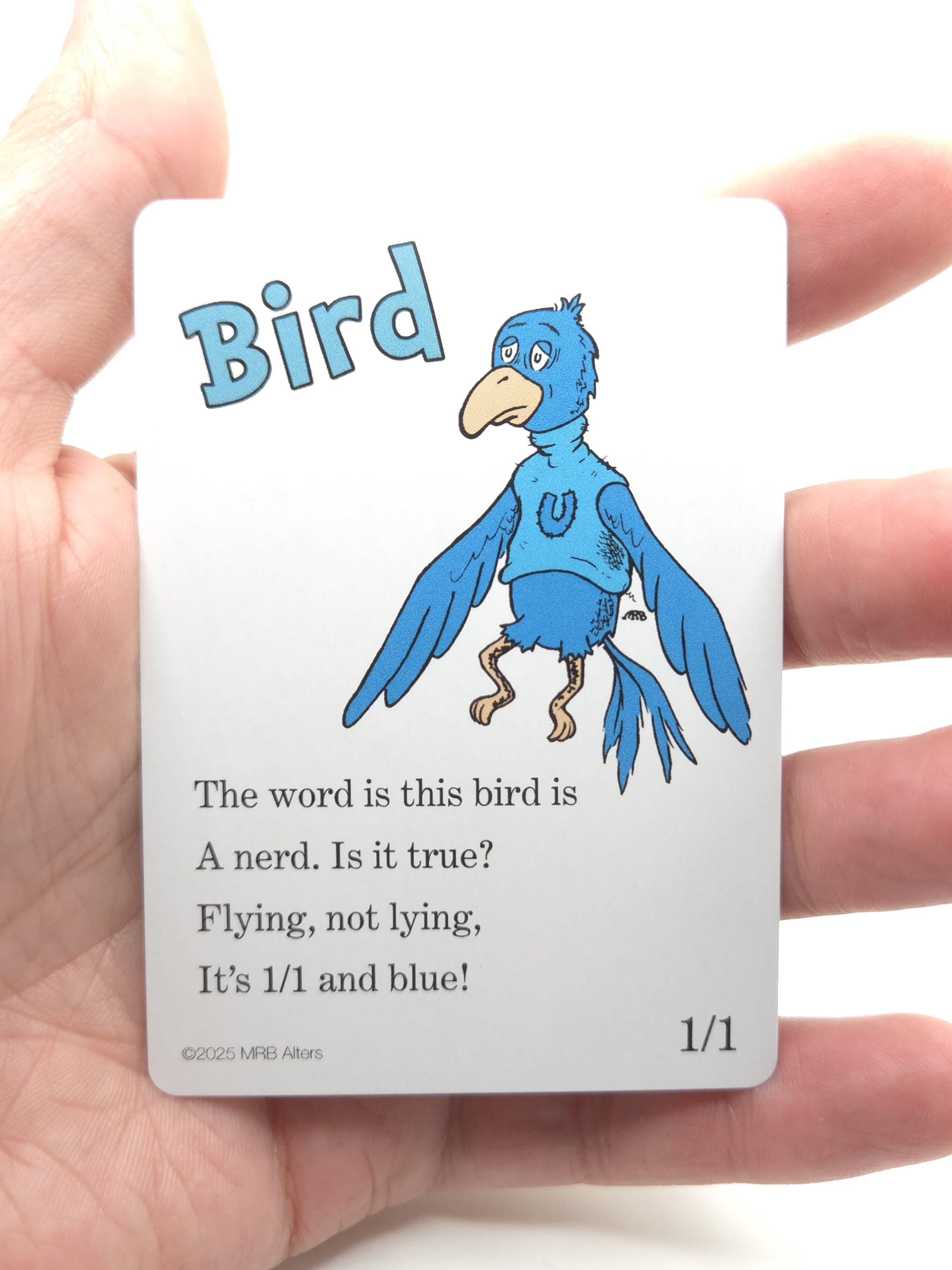 Whimsical Bird token (1/1 blue)