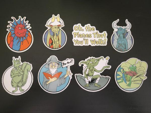 Whimsical Vinyl Stickers - Pick Any 5