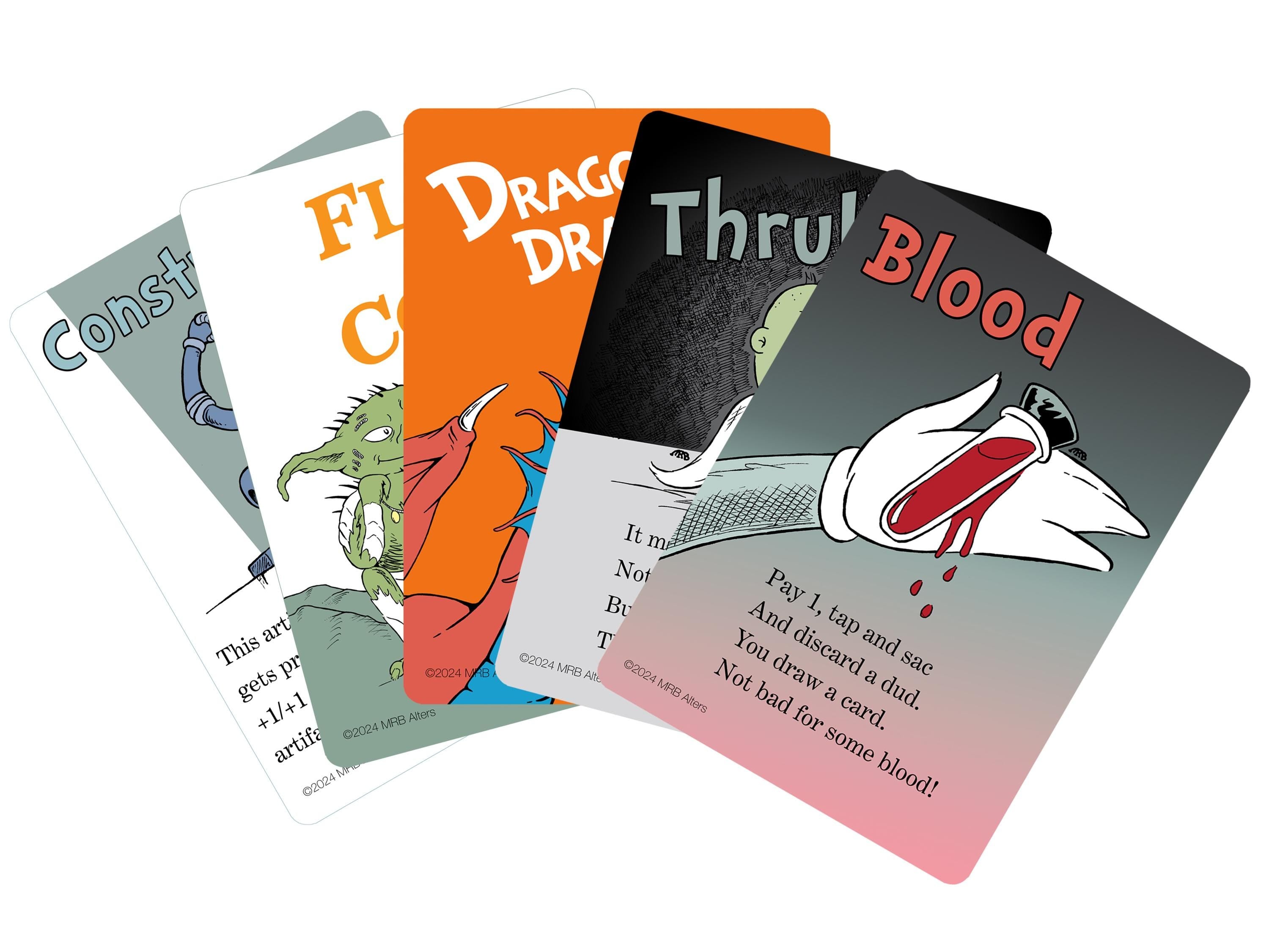 Mix and Match 7 Non-foil Whimsical tokens for MTG Illustrated by MRB Alters Printed on premium quality cardstock