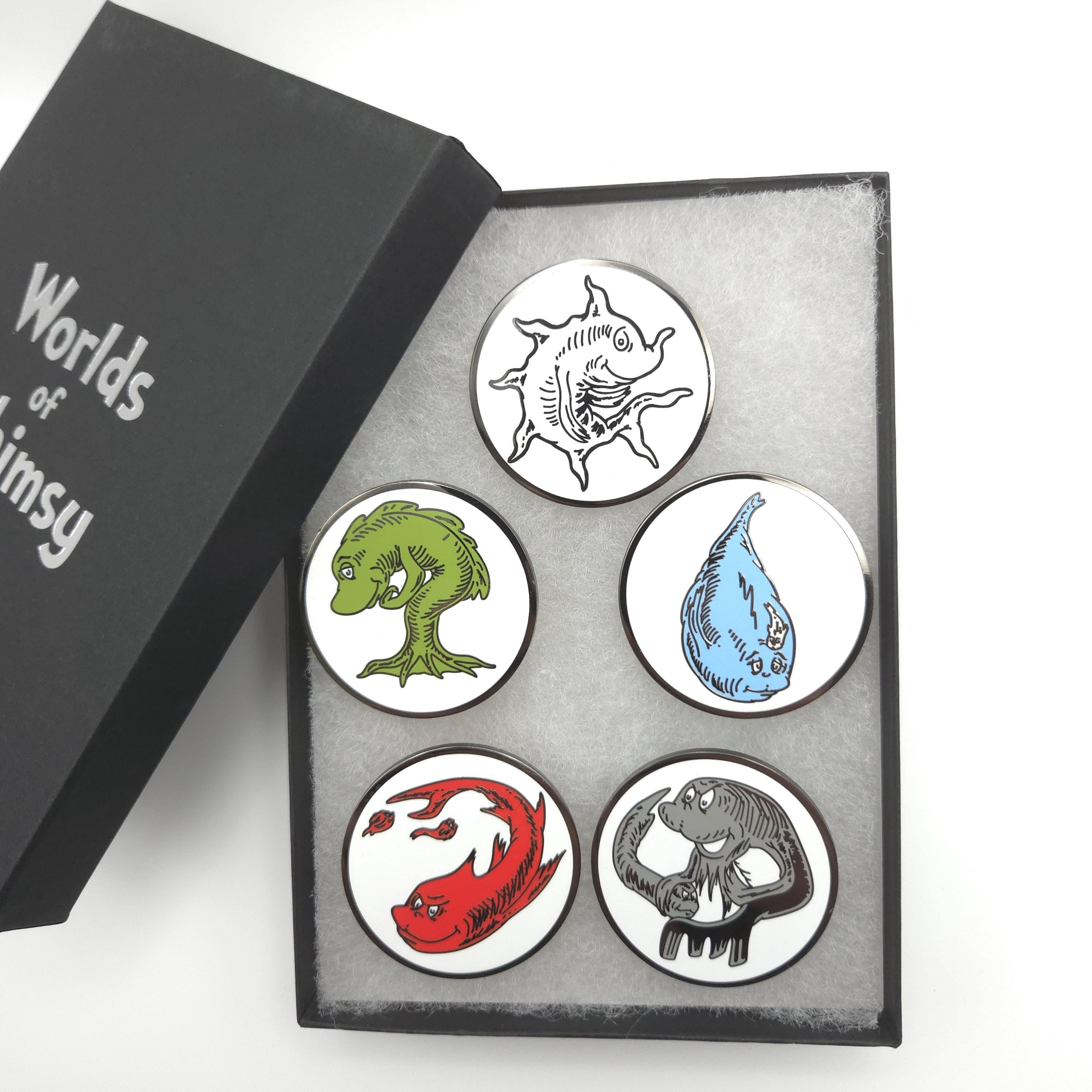 Whimsical Mana Fish Enamel Pin - Set of 5