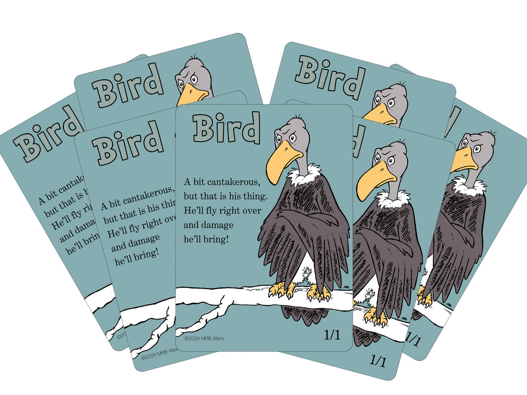 Whimsical Bird (black) token