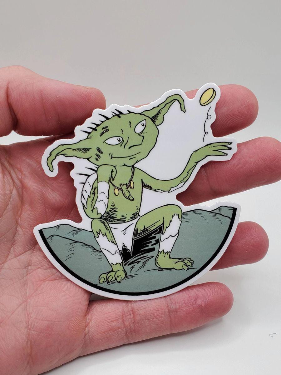 Whimsical Goblin Vinyl sticker