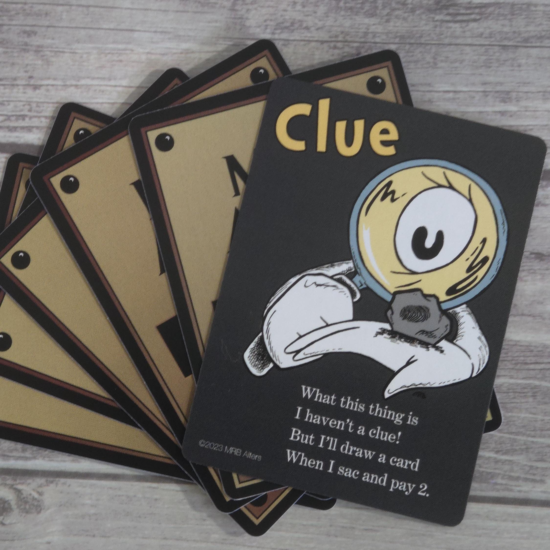 Whimsical Clue token cards