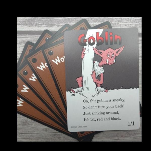 Whimsical Goblin (red/black) token
