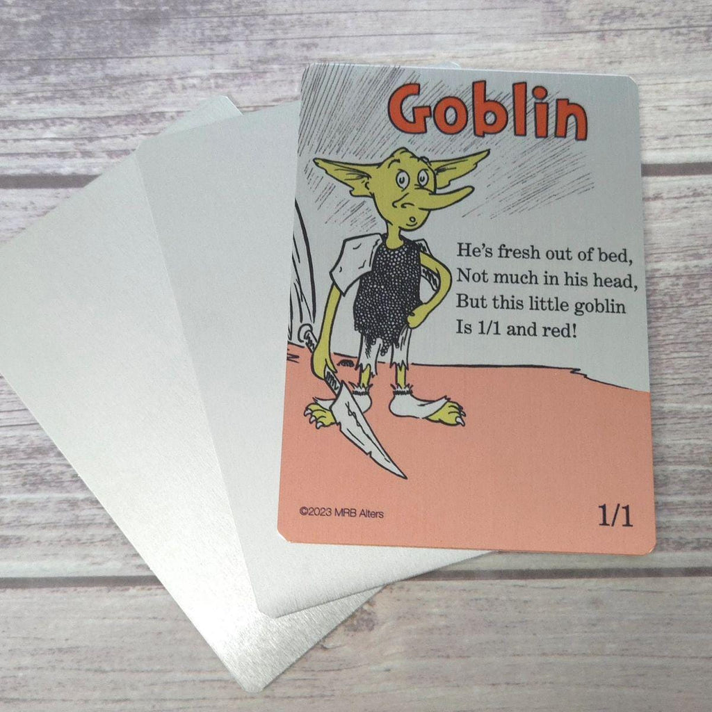 Metal Whimsical Goblin token: Printed on Aluminum
