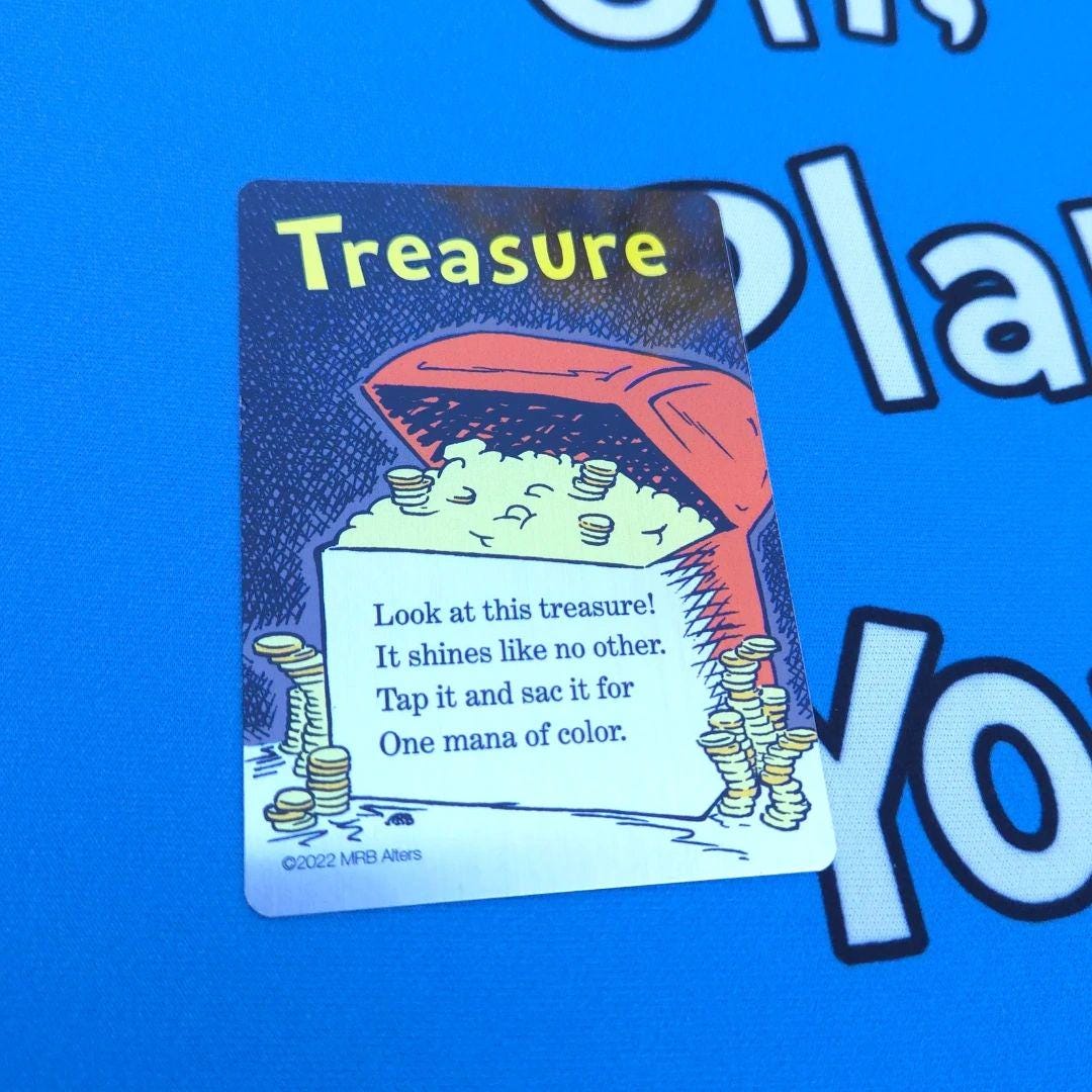 Metal Whimsical Treasure token: Printed on Aluminum