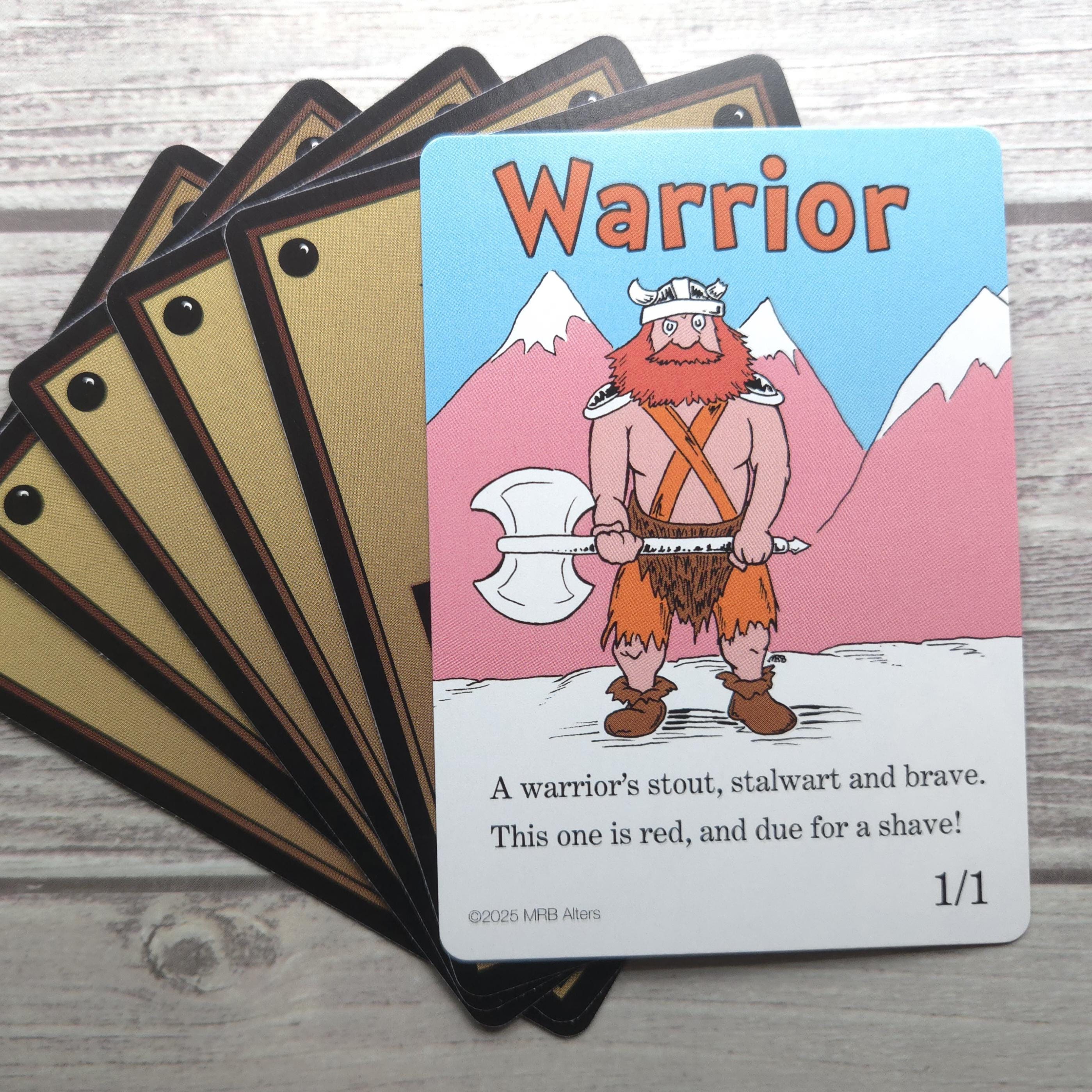 Whimsical Red Warrior token