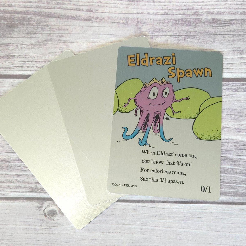 Metal Whimsical Eldrazi Spawn token: Printed on Aluminum