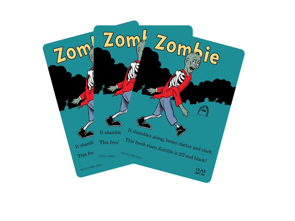 Whimsical Zombie tokens (walking)