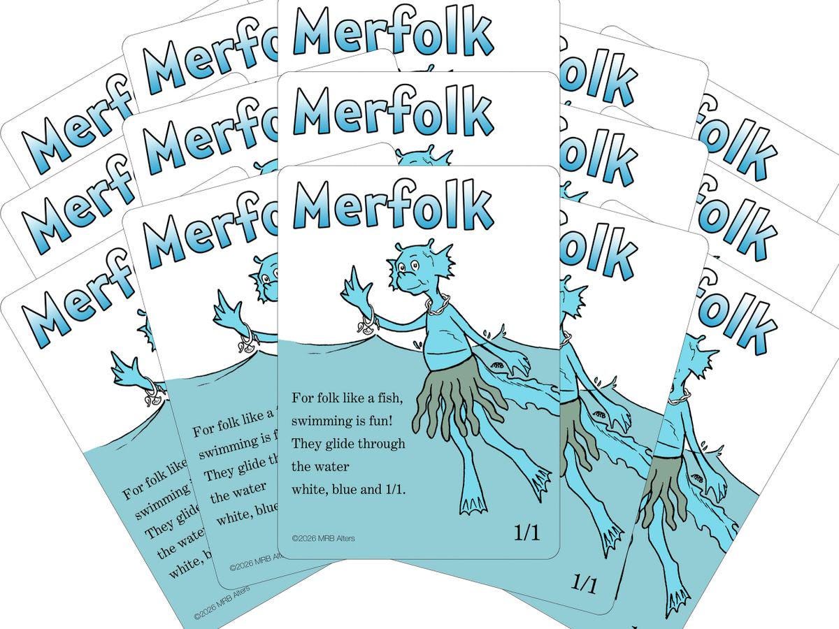 Whimsical Merfolk (white/blue) token