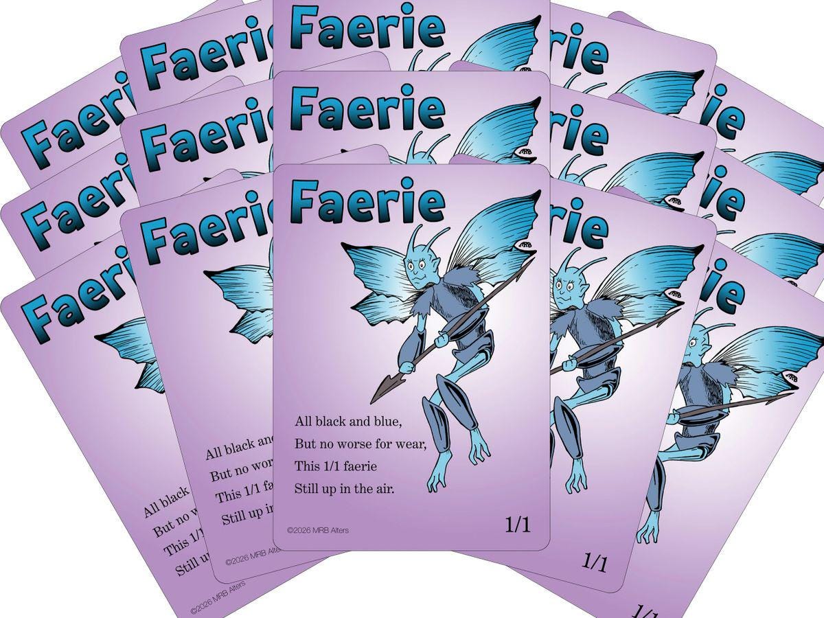 Whimsical Faerie (blue/black) token