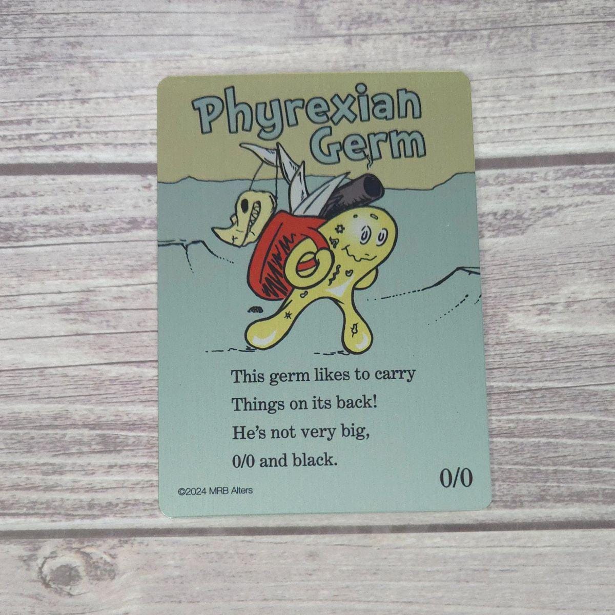 Metal Whimsical Phyrexian Germ token: Printed on Aluminum