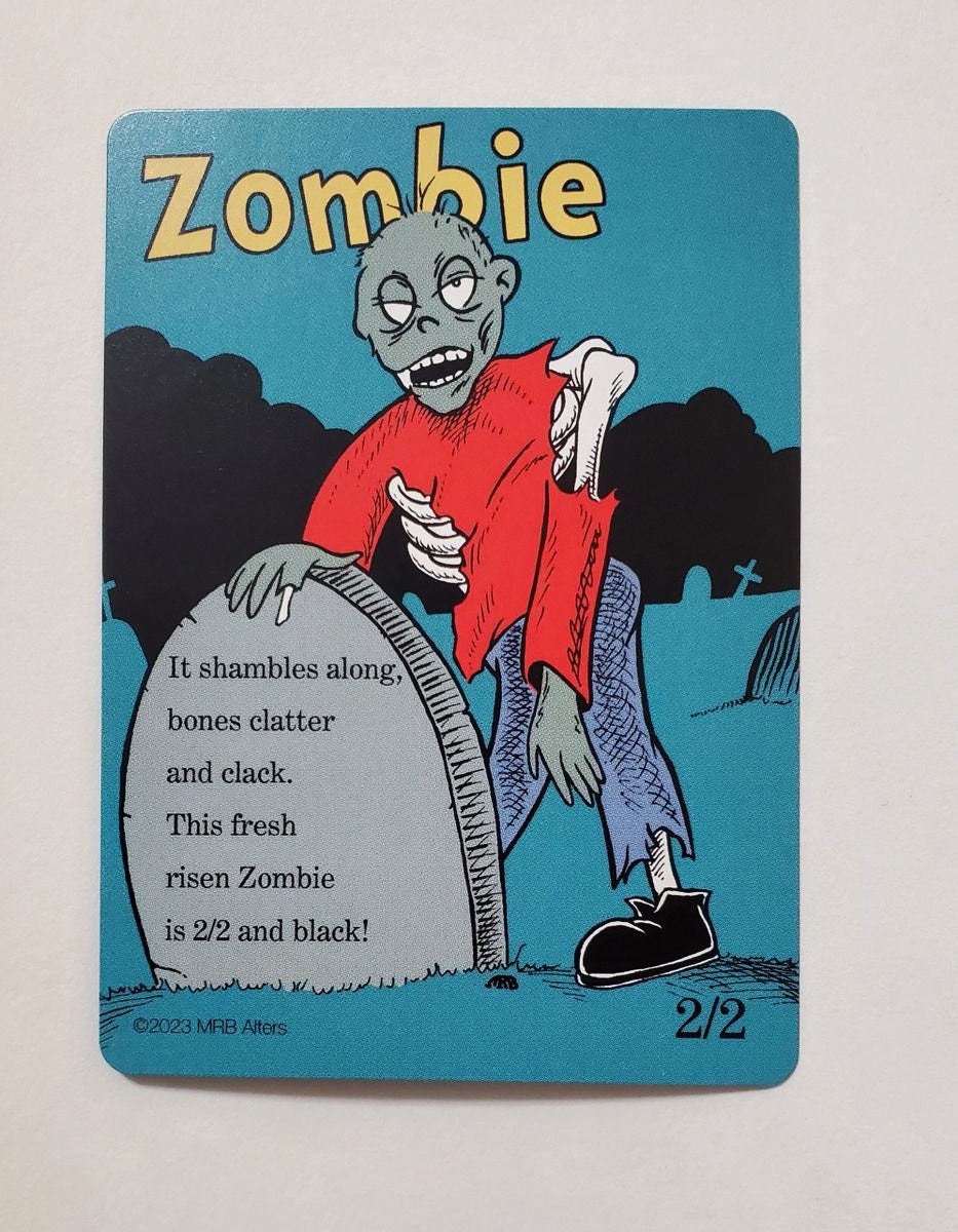 Whimsical Zombie token cards (gravestone)