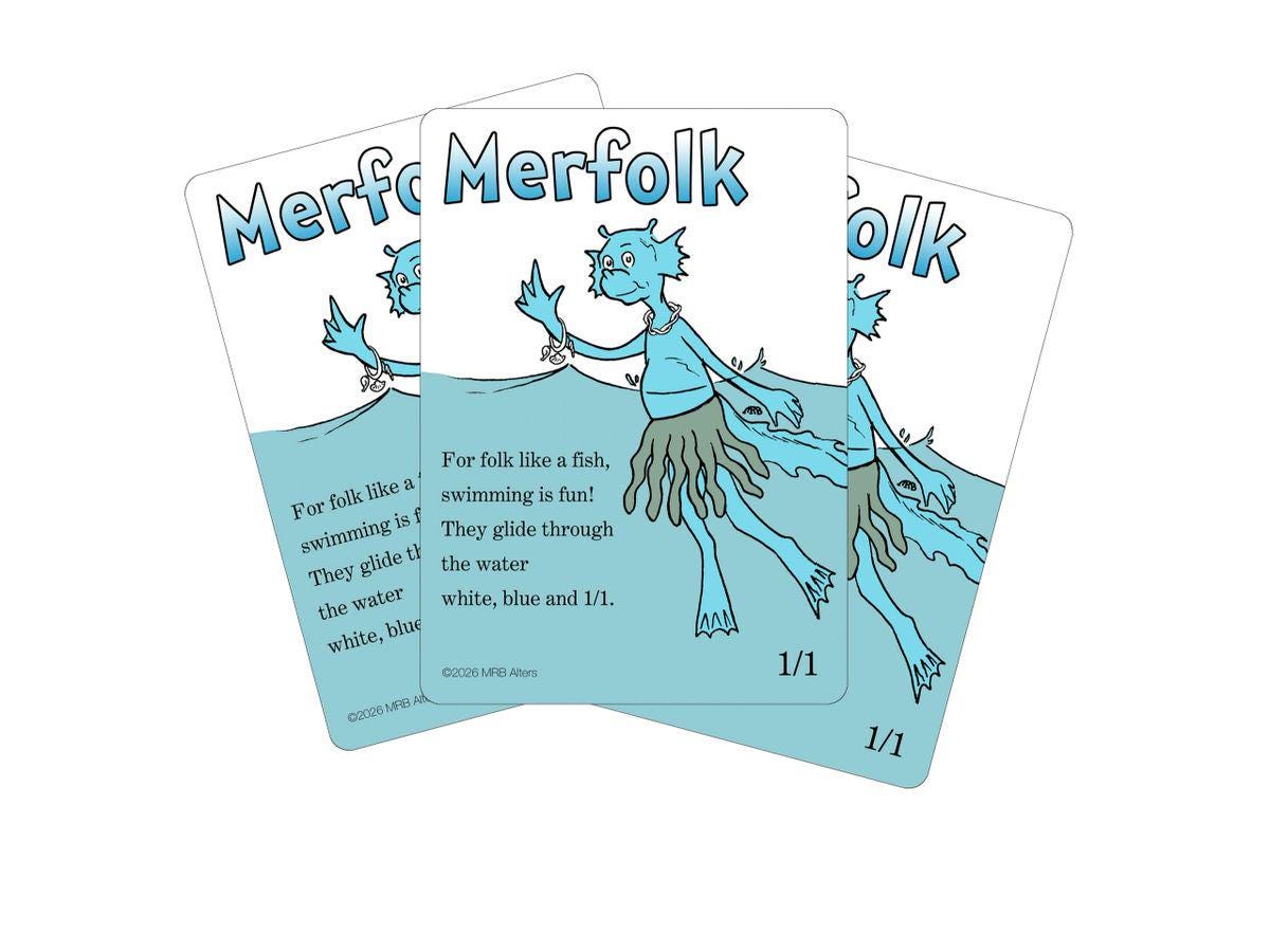 Whimsical Merfolk (white/blue) token