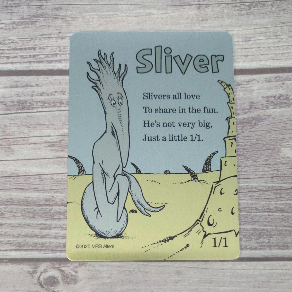 Metal Whimsical Sliver token: Printed on Aluminum