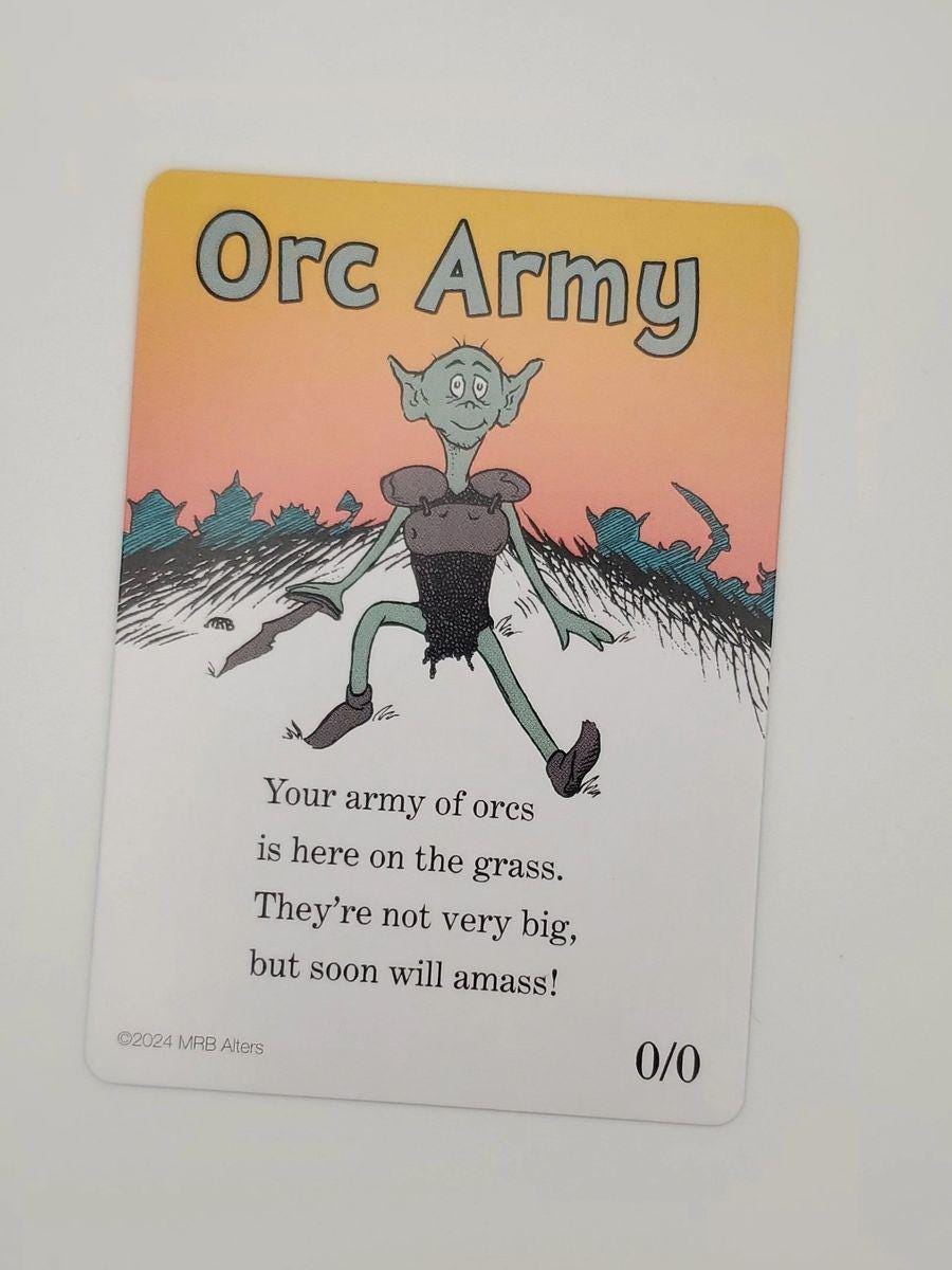 Whimsical Orc Army token